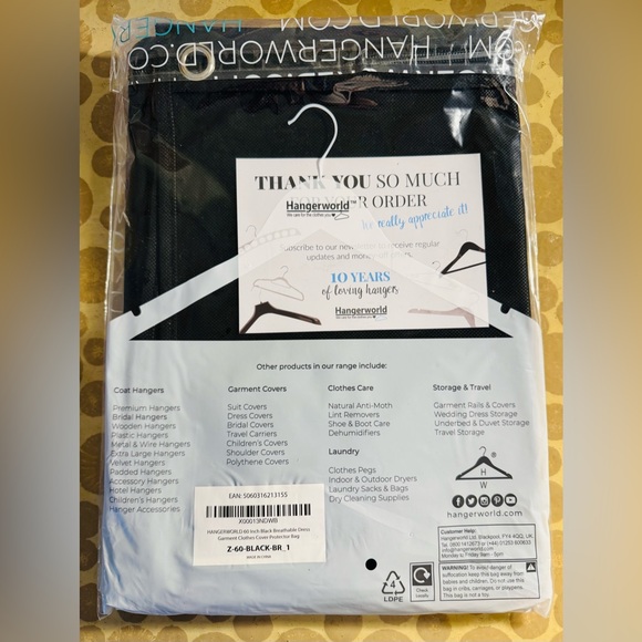 Other - Black Garment Clothes Cover Protector bag